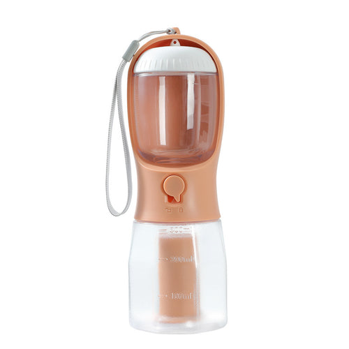 3-in-1 portable pet travel water and food bottle