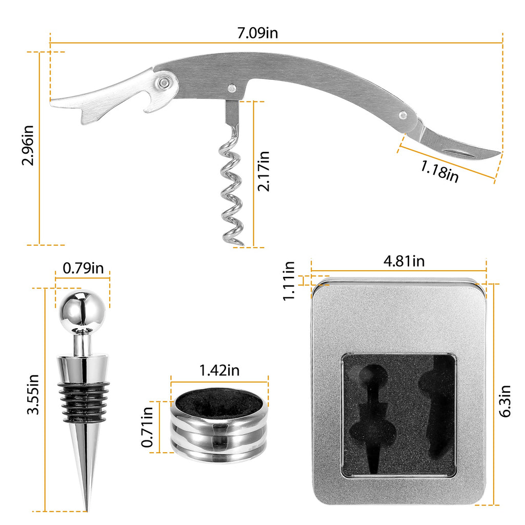 3-in-1 corkscrew wine opener set in gift case