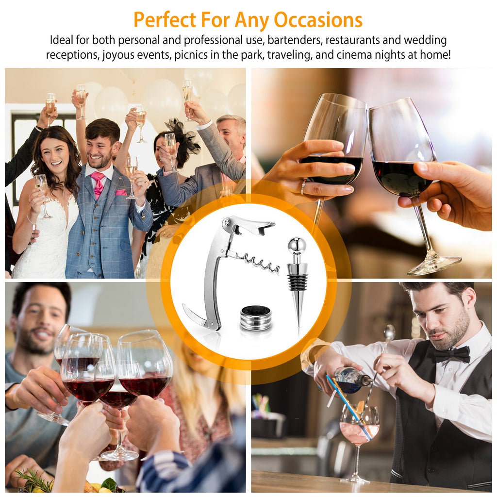 3-in-1 corkscrew wine opener set in gift case