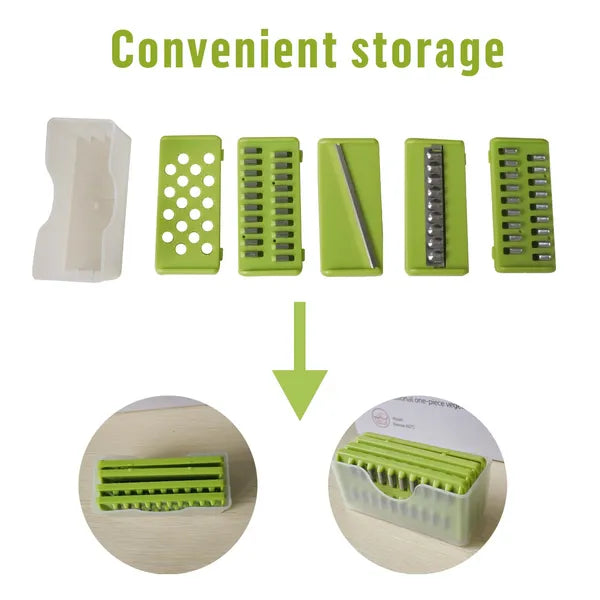 15-in-1 vegetable chopper with container and blades