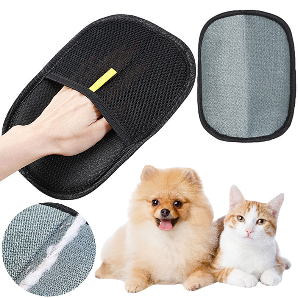 Pet deshedding grooming mitt