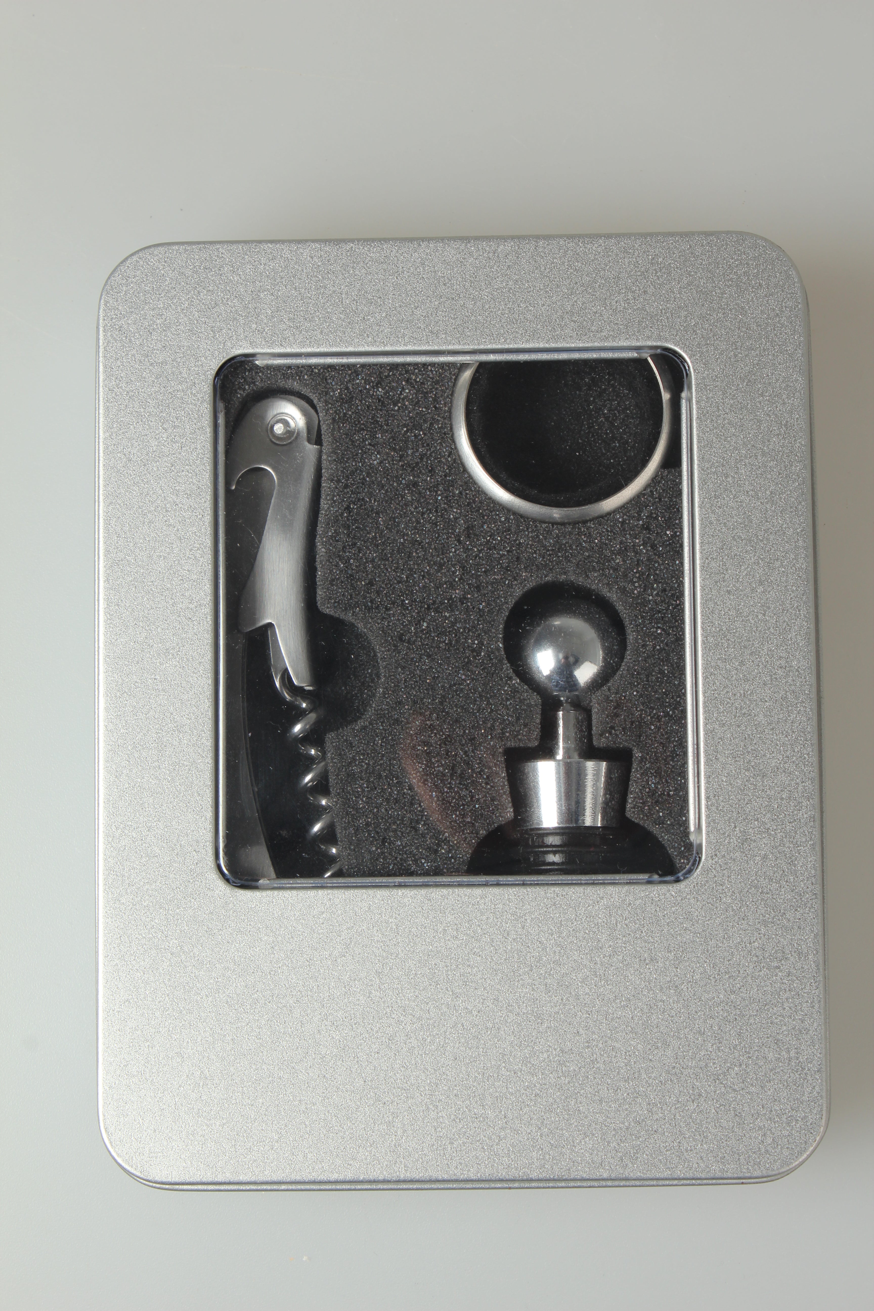 3-in-1 corkscrew wine opener set in gift case