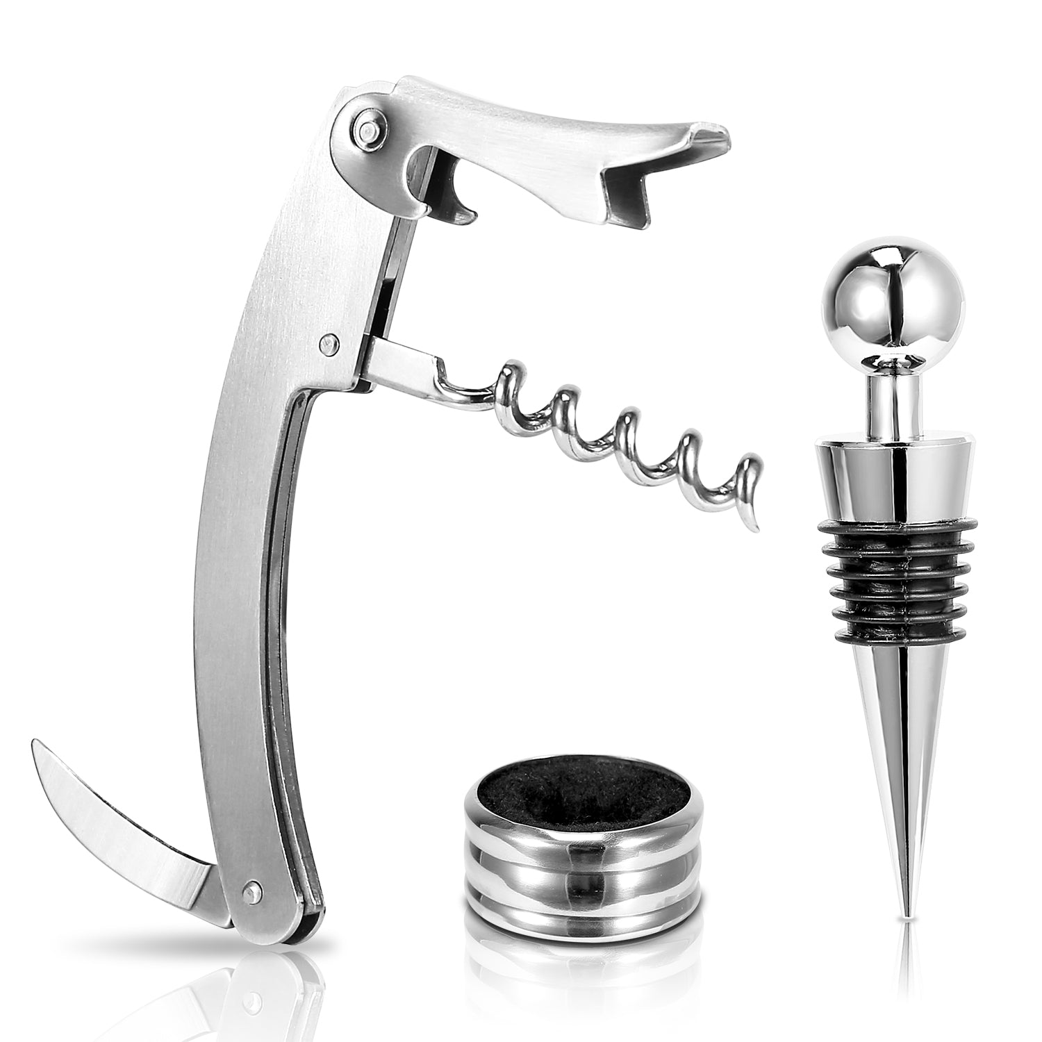 3-in-1 corkscrew wine opener set in gift case